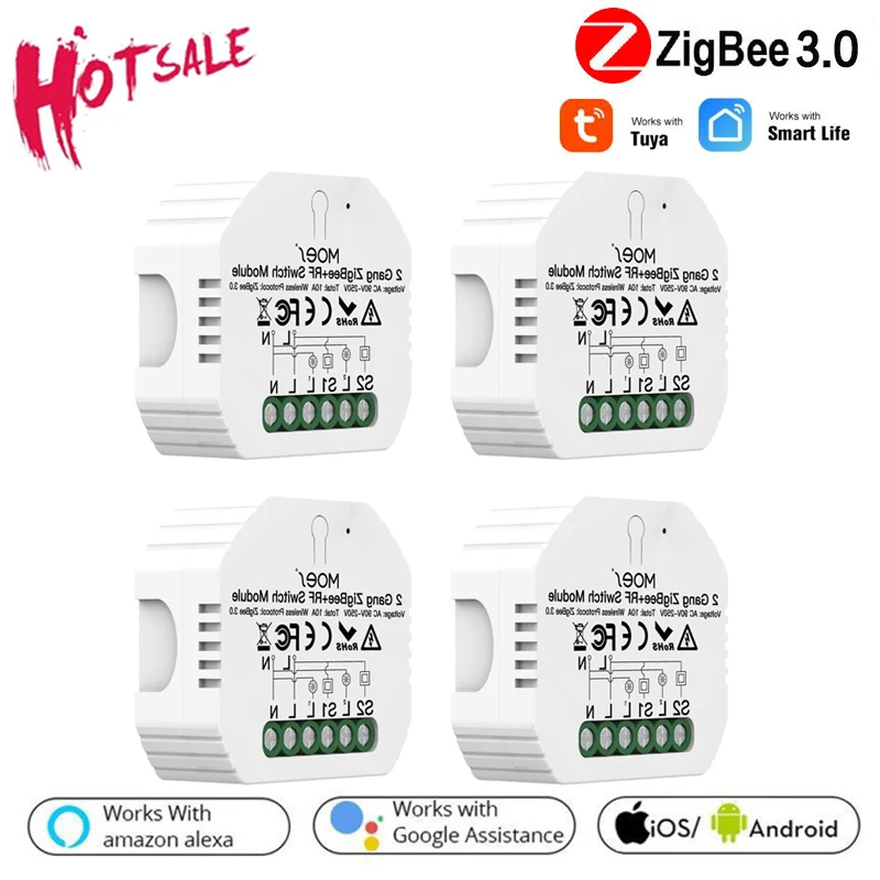 Релейный модуль умного выключателя света Tuya ZigBee 3,0, дистанционное управление через Alexa, Amazon, Google Home, умный дом, 2 комплекта, модуль переключате...
Релейный модуль умного выключателя света Tuya ZigBee 3,0, дистанционное управление через Alexa, Amazon, Google Home, умный дом, 2 комплекта, модуль переключате...