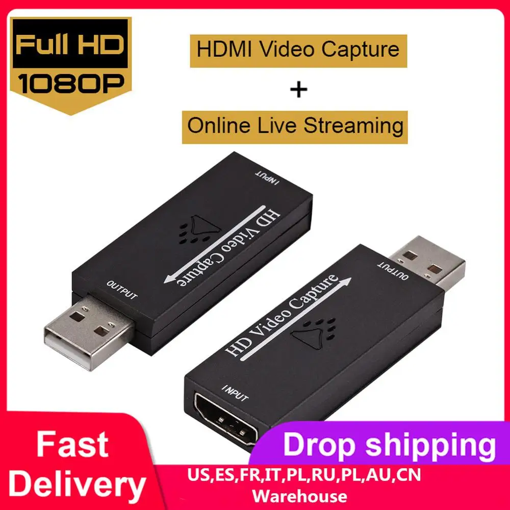 HDMI-compatible Video Capture Device 1080P Video Capture Disk Game Capture Card for Windows, Android and macOS
HDMI-compatible Video Capture Device 1080P Video Capture Disk Game Capture Card for Windows, Android and macOS