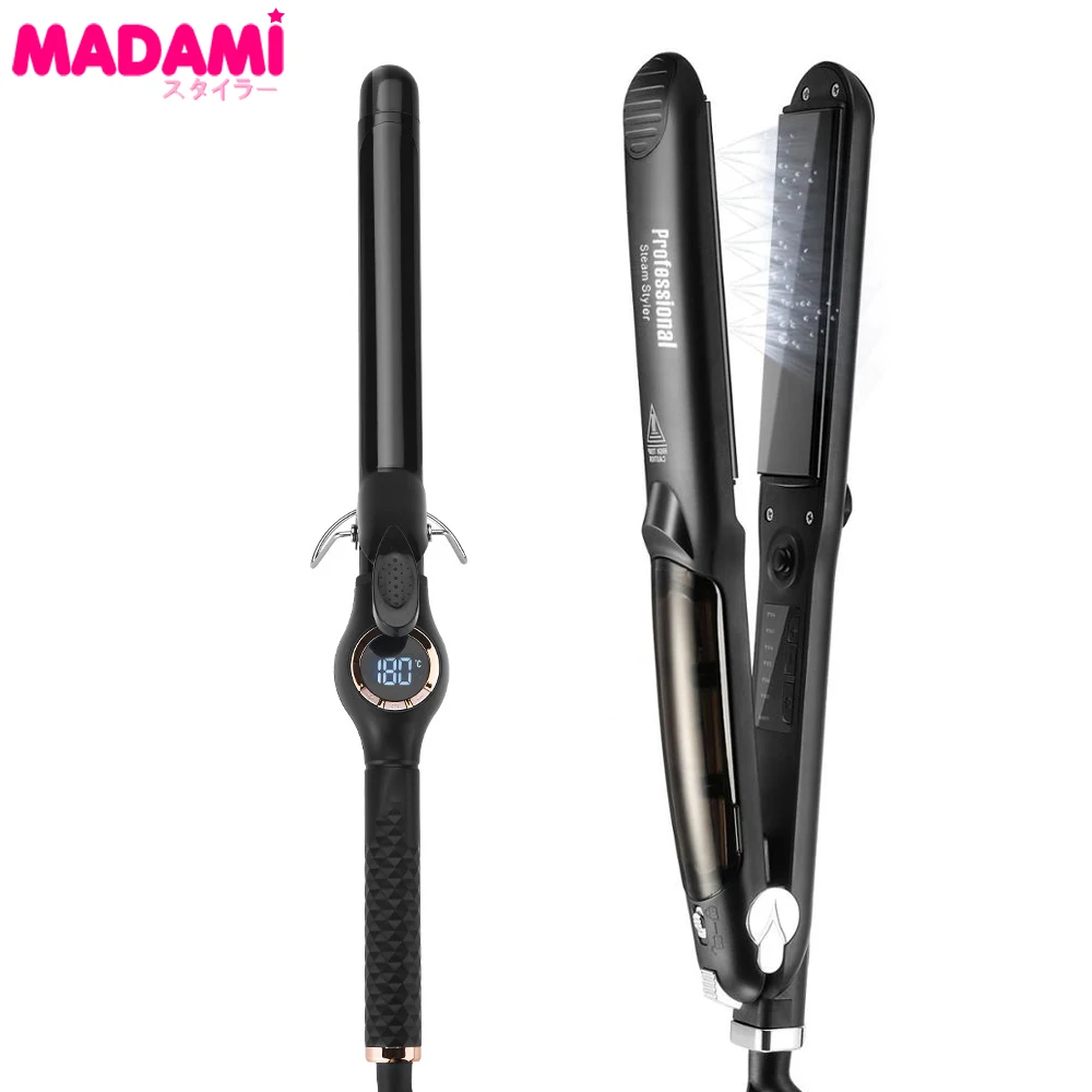 Professional Hair Straightener Curler Steam Hair Care Irons Tourmaline Ceramic Flat Iron Fast Heating Salon Tools Curling Wand 
Professional Hair Straightener Curler Steam Hair Care Irons Tourmaline Ceramic Flat Iron Fast Heating Salon Tools Curling Wand