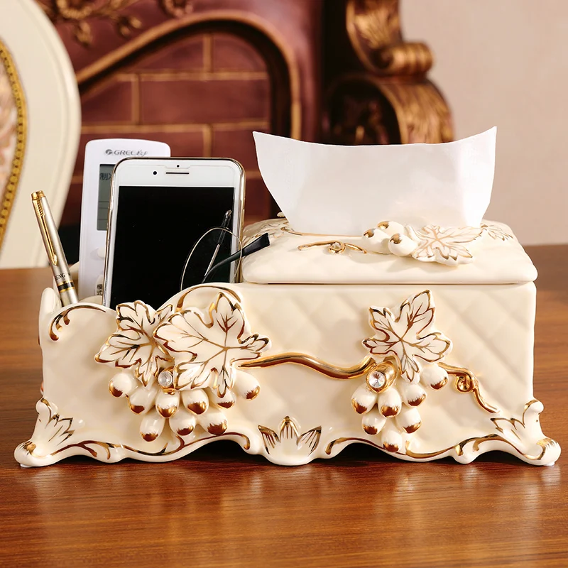 Decoration White Tissue Box Luxury European Living Room Coffee Table Remote Control Storage Boite Mouchoir Storage Desk EH50TI
Decoration White Tissue Box Luxury European Living Room Coffee Table Remote Control Storage Boite Mouchoir Storage Desk EH50TI