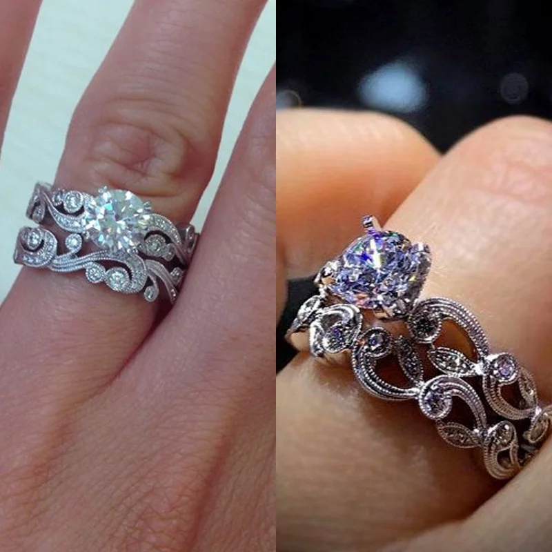 Elegant 2 Pcs/set Wave Pattern Inlaid Zircon Ring Set for Women Party Engagement Wedding Rings Jewelry Hand Accessories
Elegant 2 Pcs/set Wave Pattern Inlaid Zircon Ring Set for Women Party Engagement Wedding Rings Jewelry Hand Accessories