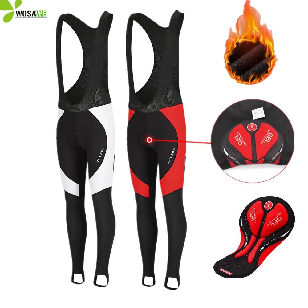 WOSAWE Thermal Fleece Men's Cycling Pants Gel Pad Shockproof Road Mountain Bike Bicycle Sports Tight MTB Trousers Bib Shorts
WOSAWE Thermal Fleece Men's Cycling Pants Gel Pad Shockproof Road Mountain Bike Bicycle Sports Tight MTB Trousers Bib Shorts