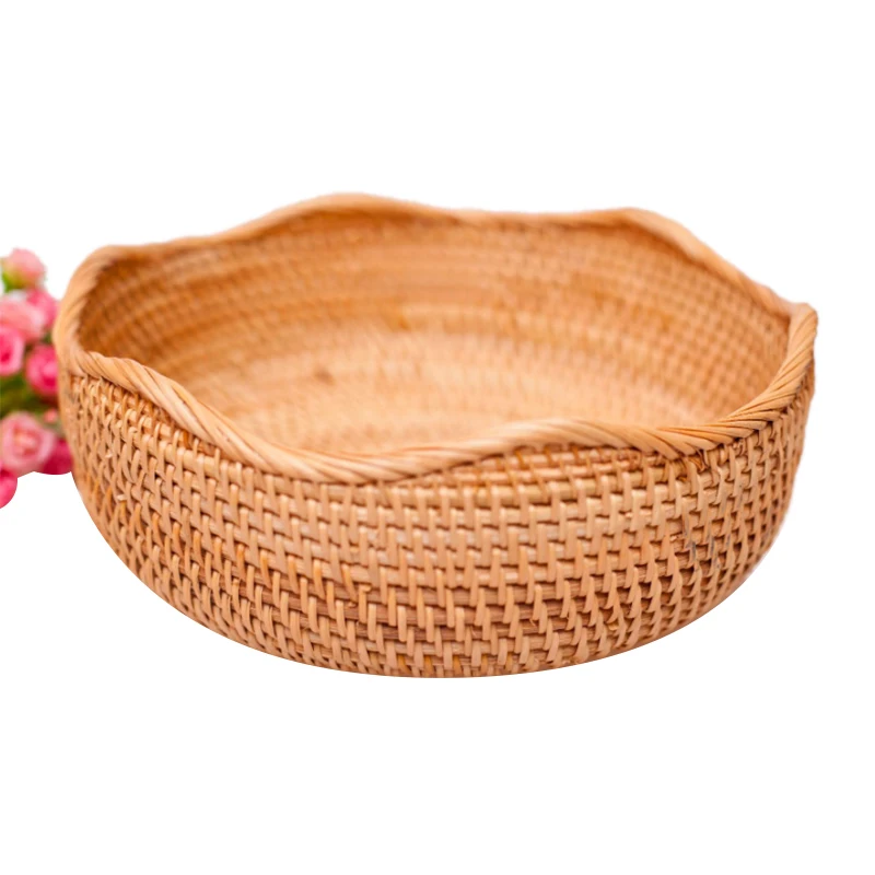 Handmade Rattan Round Fruit Basket Food Storage Bowls Kitchen Organizer Snack Serving Bowl (Large 11 inch)
Handmade Rattan Round Fruit Basket Food Storage Bowls Kitchen Organizer Snack Serving Bowl (Large 11 inch)