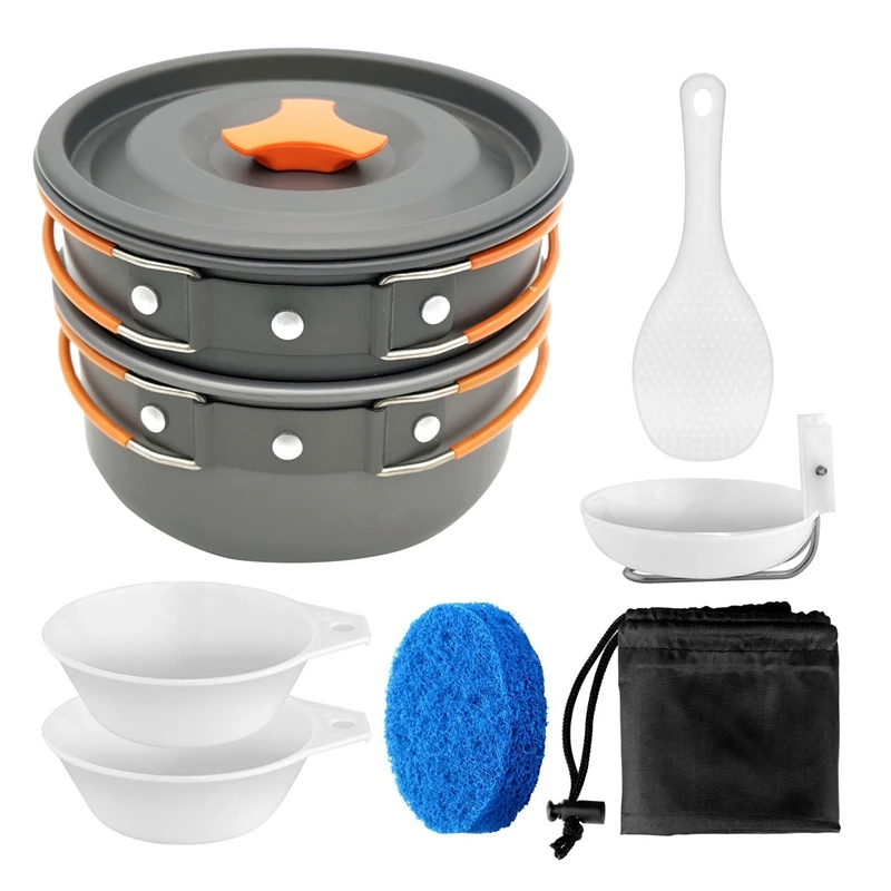 Outdoor Camping Cookware Aluminum Alloy Camping Portable Pot Cookware Set for Hiking Backpacking Travel Picnic
Outdoor Camping Cookware Aluminum Alloy Camping Portable Pot Cookware Set for Hiking Backpacking Travel Picnic