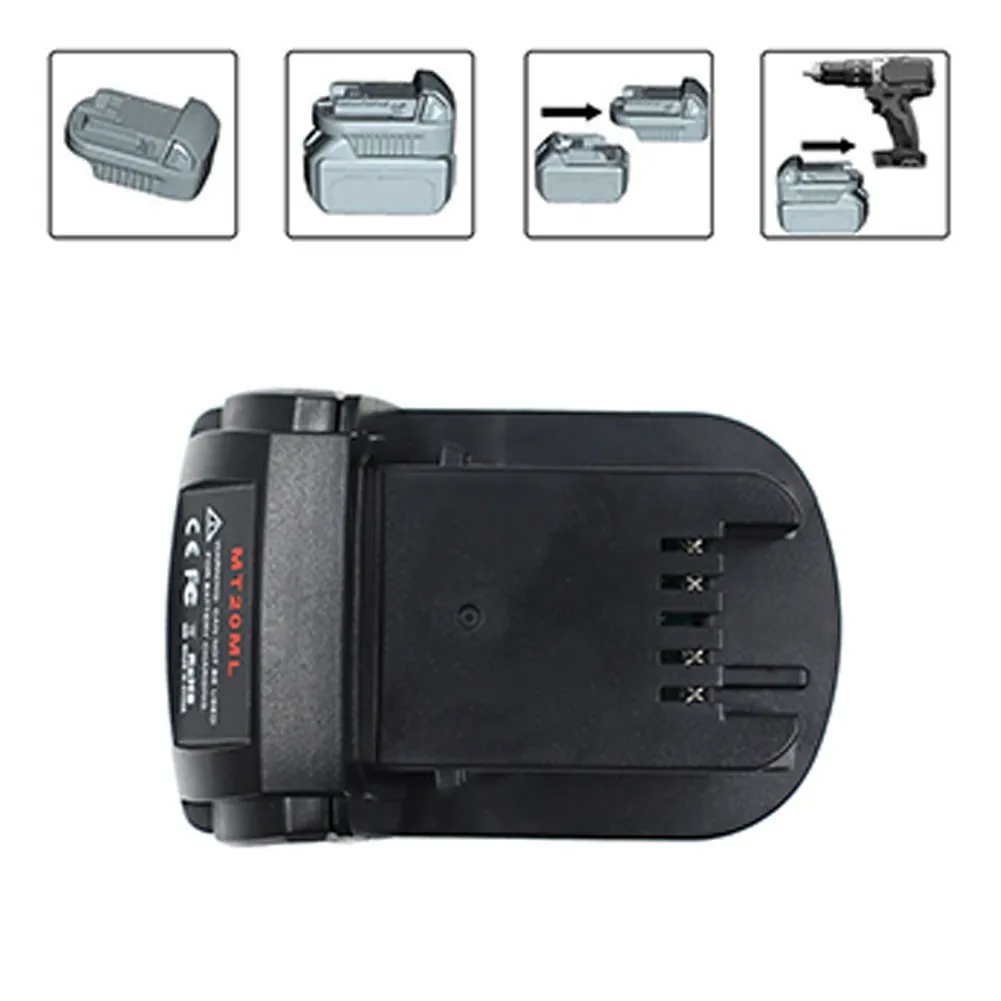 MT20ML Battery Adapter Converter For Makita. 18V-20V Li-ion Battery To Milwaukee 18V BL1860B/BL1860 Battery Converter Pack
MT20ML Battery Adapter Converter For Makita. 18V-20V Li-ion Battery To Milwaukee 18V BL1860B/BL1860 Battery Converter Pack