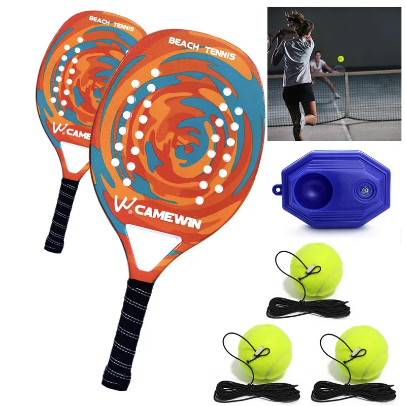 In stock Carbon fiber beach tennis racket unisex with soft EVA core tennis racket, with 3 pieces of string training tennis
In stock Carbon fiber beach tennis racket unisex with soft EVA core tennis racket, with 3 pieces of string training tennis