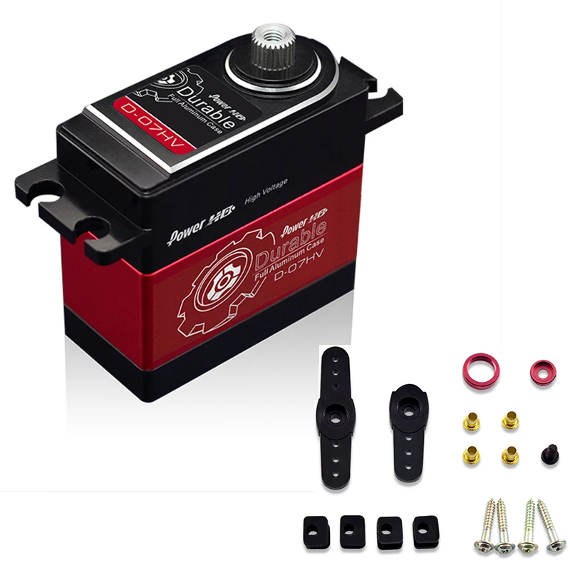 Power HD D-07HV Steer Gear CNC Metal Case HV 6-8.4V Digital Servo for RC Car FPV Drone and Robot Arm Compatible FUTABA JR SAVOX
Power HD D-07HV Steer Gear CNC Metal Case HV 6-8.4V Digital Servo for RC Car FPV Drone and Robot Arm Compatible FUTABA JR SAVOX