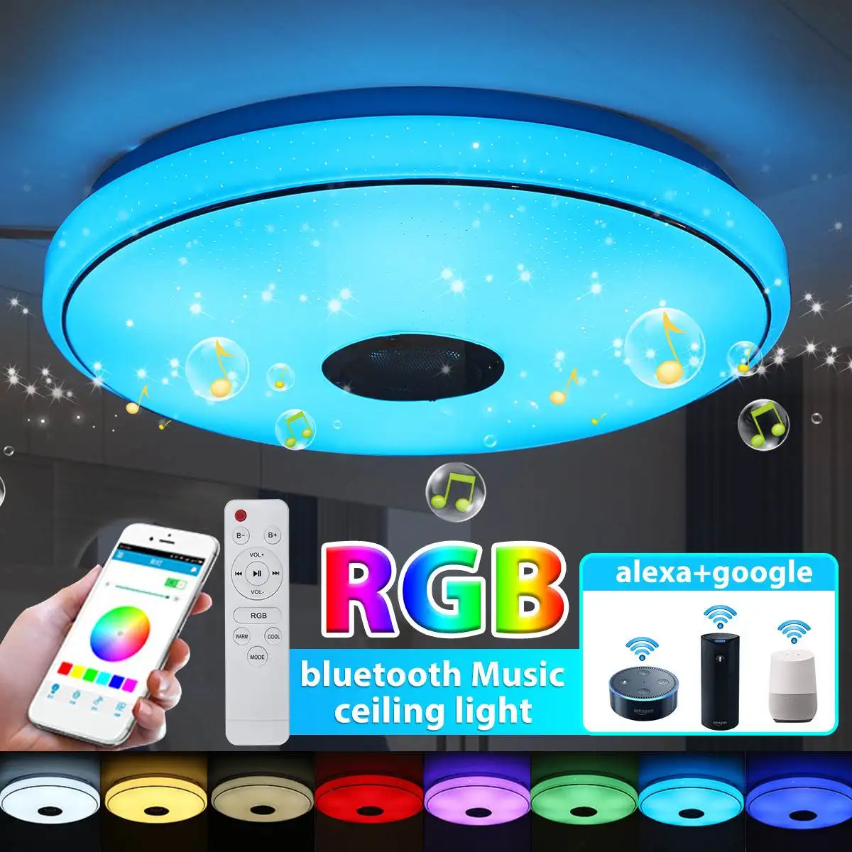 200W 40CM RGB Dimmable Music Ceiling Lamp Remote & APP Control Ceiling Lights For Home bluetooth Speaker Music Lighting Fixture
200W 40CM RGB Dimmable Music Ceiling Lamp Remote & APP Control Ceiling Lights For Home bluetooth Speaker Music Lighting Fixture