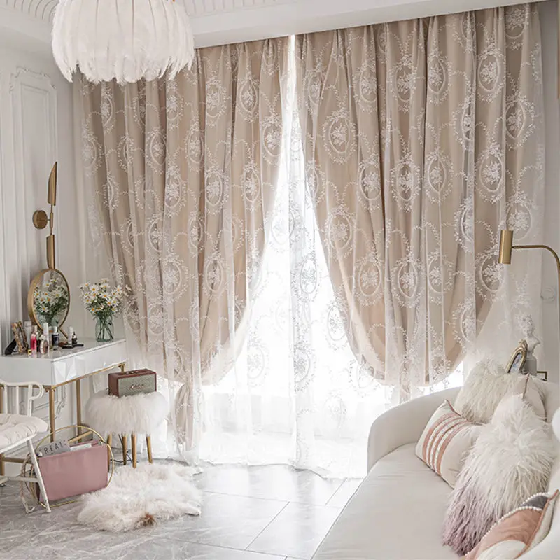 Korean Pastoral Double French Light Luxury European Style Net Red Home Customization Curtains for Living Dining Room Bedroom
Korean Pastoral Double French Light Luxury European Style Net Red Home Customization Curtains for Living Dining Room Bedroom