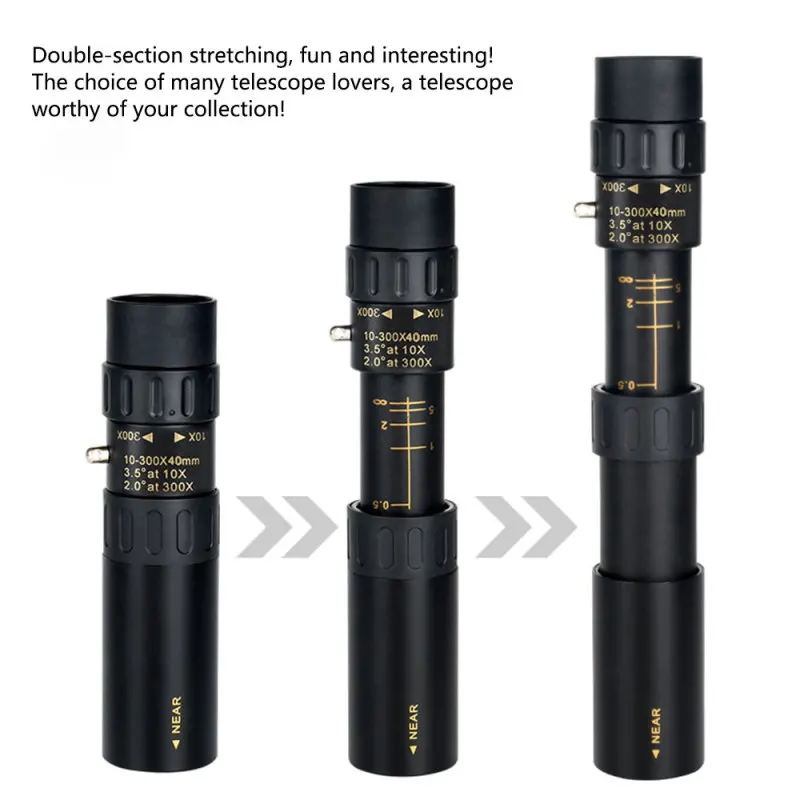 4k 10-300x40mm Super Telephoto Zoom Monocular Telescope With Tripod & Clip Mobile Phone Accessories
4k 10-300x40mm Super Telephoto Zoom Monocular Telescope With Tripod & Clip Mobile Phone Accessories