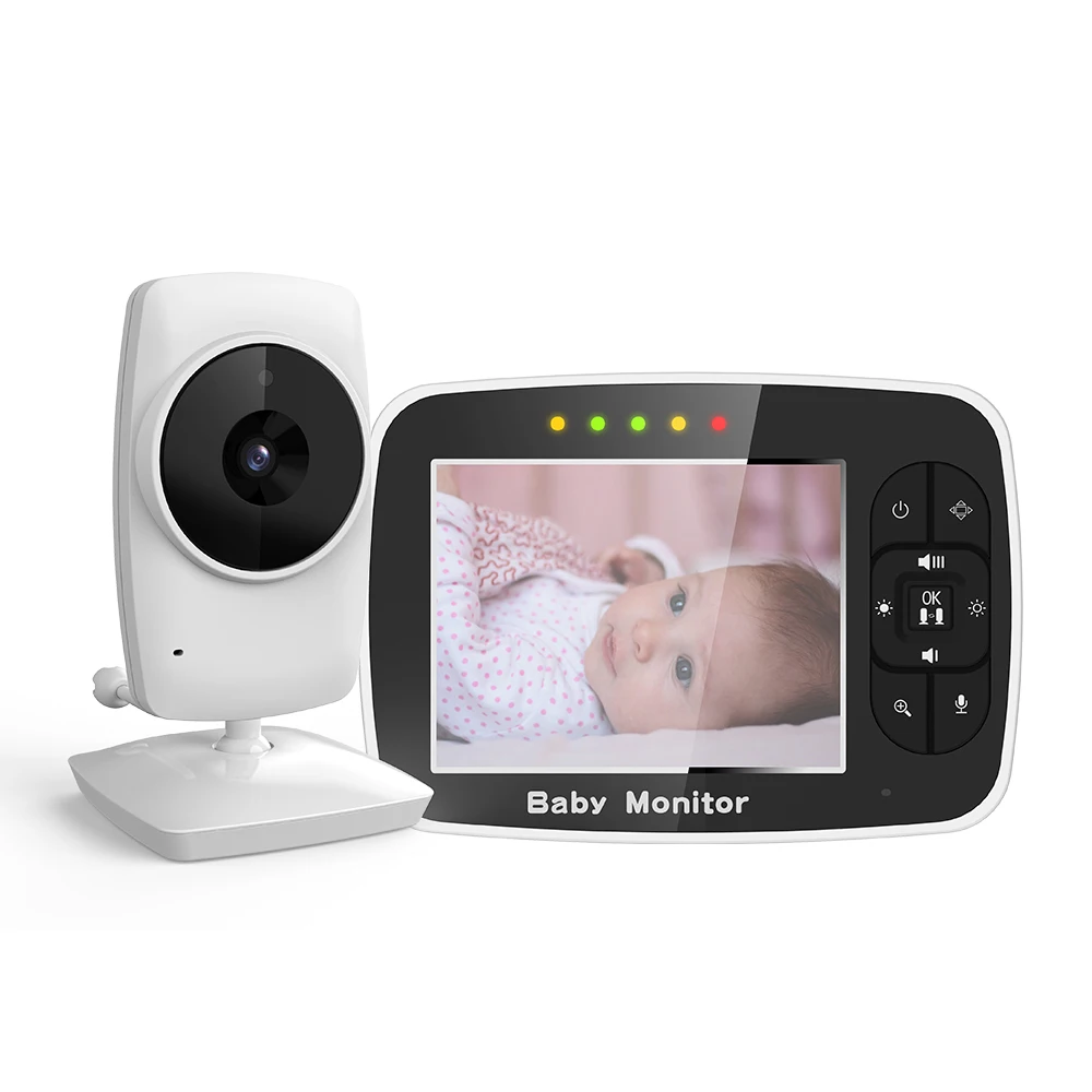

Новейший радионяня, 3,5 дюймовый ЖК-экран, камера ночного видения для младенцев, двухстороннее аудио, датчик температуры, эко-режим, колыбель...