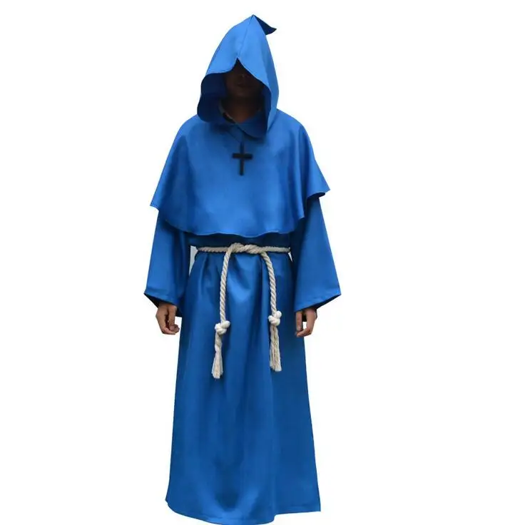 Men women halloween long hooded robe cloak cosplay stage costume medieval priest friar haloween disfraces christmas costume 
Men women halloween long hooded robe cloak cosplay stage costume medieval priest friar haloween disfraces christmas costume