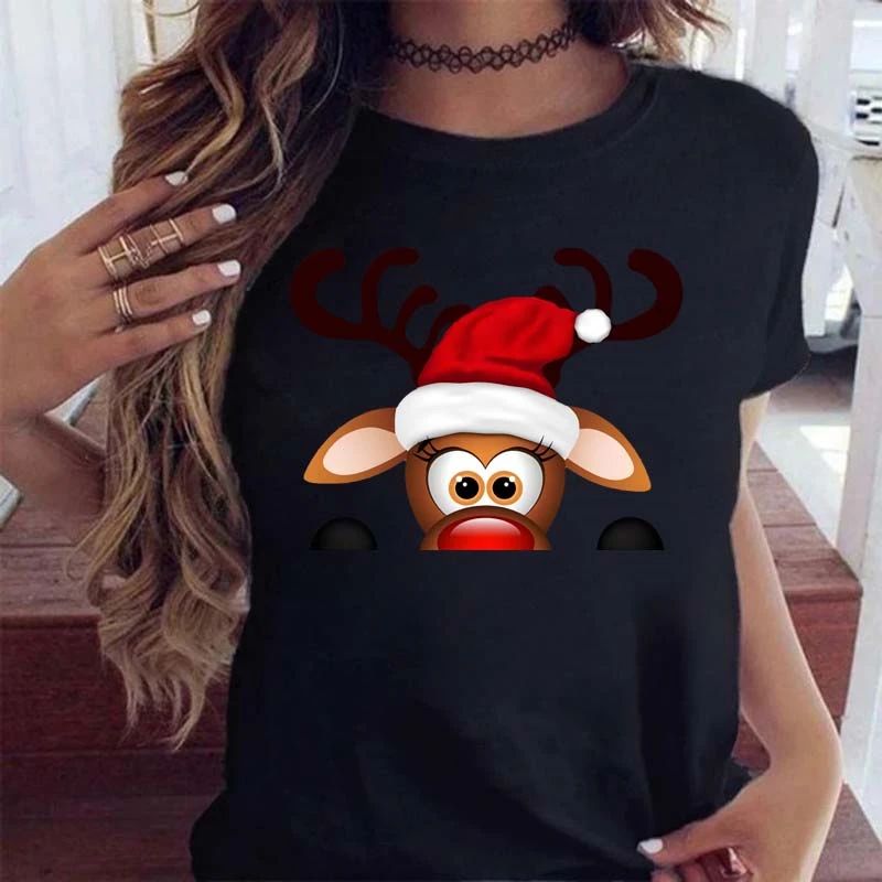 ZOGANKIN Ladies Causal Tee ShirtMerry Christmas Reindeer Print Tshirt Women T Shirt Women Short Sleeve O Neck Black T-shirt
ZOGANKIN Ladies Causal Tee ShirtMerry Christmas Reindeer Print Tshirt Women T Shirt Women Short Sleeve O Neck Black T-shirt