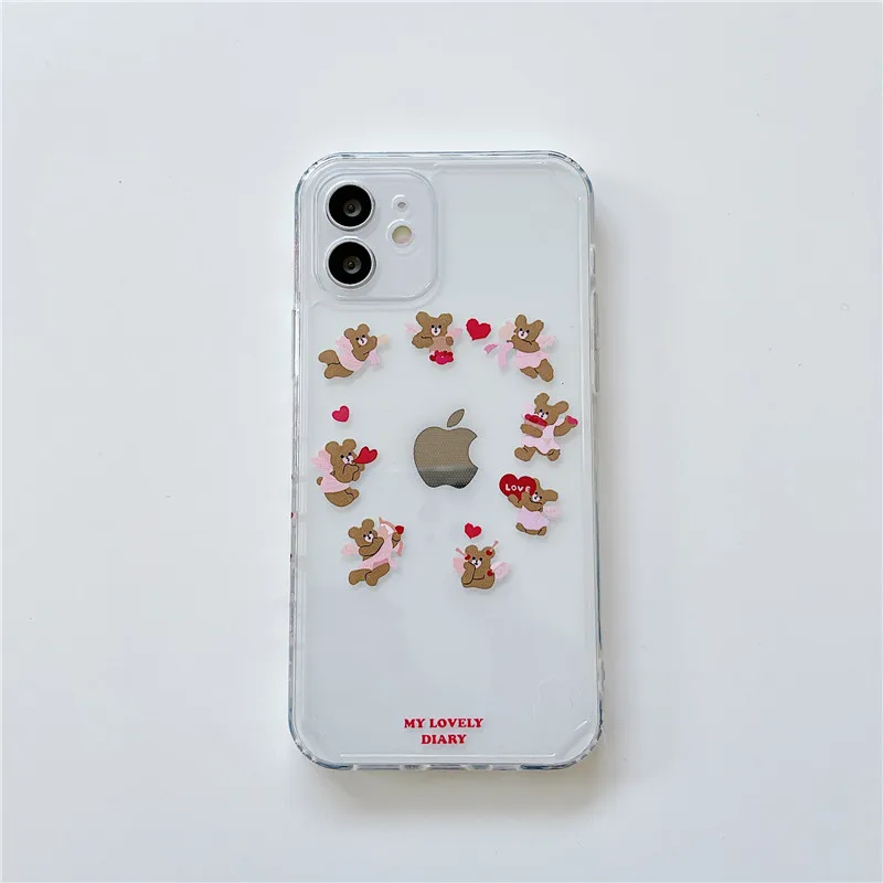Cute Cartoon Angel Bear Phone Cases For iPhone 12 Mini 11 Pro XS Max XR X 7 8 Plus SE 2020 Clear Straight Edge Soft TPU Cover
Cute Cartoon Angel Bear Phone Cases For iPhone 12 Mini 11 Pro XS Max XR X 7 8 Plus SE 2020 Clear Straight Edge Soft TPU Cover