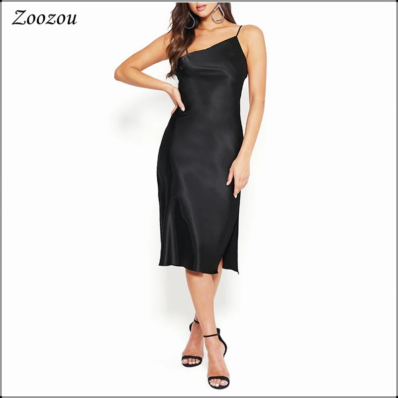 Women Elegant Satin Party Dresses Evening Sleeveless Spaghetti Strap Silky Dresses Midi Backless Sexy Knee Length Dress Custom
Women Elegant Satin Party Dresses Evening Sleeveless Spaghetti Strap Silky Dresses Midi Backless Sexy Knee Length Dress Custom