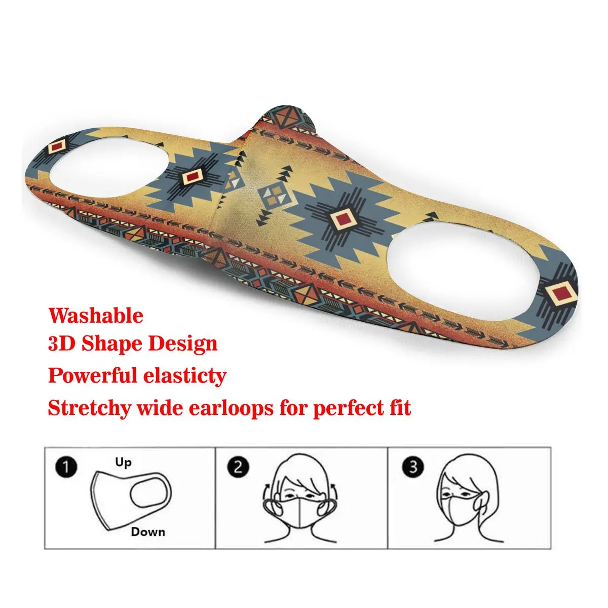 Mouth Mask Tribal Indian Geometric Dust Face Masks Cover Washable & Reusable for Adult Student Kids
Mouth Mask Tribal Indian Geometric Dust Face Masks Cover Washable & Reusable for Adult Student Kids