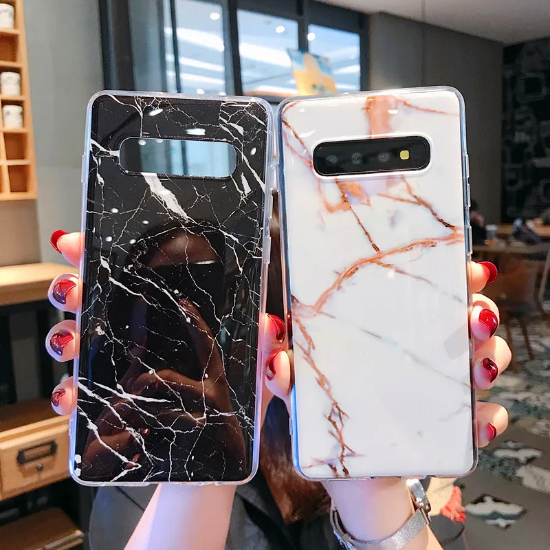 Мраморный чехол для Samsung Galaxy S10 S9 S8 Plus S10e S7 Edge Note 8 9 10 Pro защитный силиконовый
