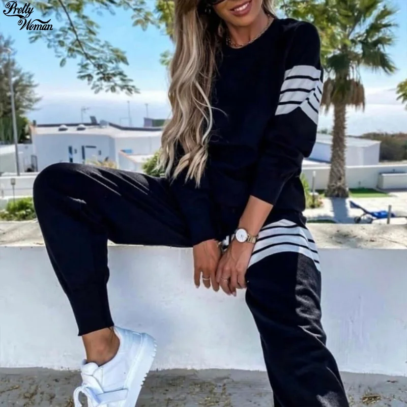 Autumn New Women's 2-piece Casual Sportswear Sweatshirt + Sweatpants Jogging Pants 2021 Fashion Round Neck Ladies Sports Suit
Autumn New Women's 2-piece Casual Sportswear Sweatshirt + Sweatpants Jogging Pants 2021 Fashion Round Neck Ladies Sports Suit