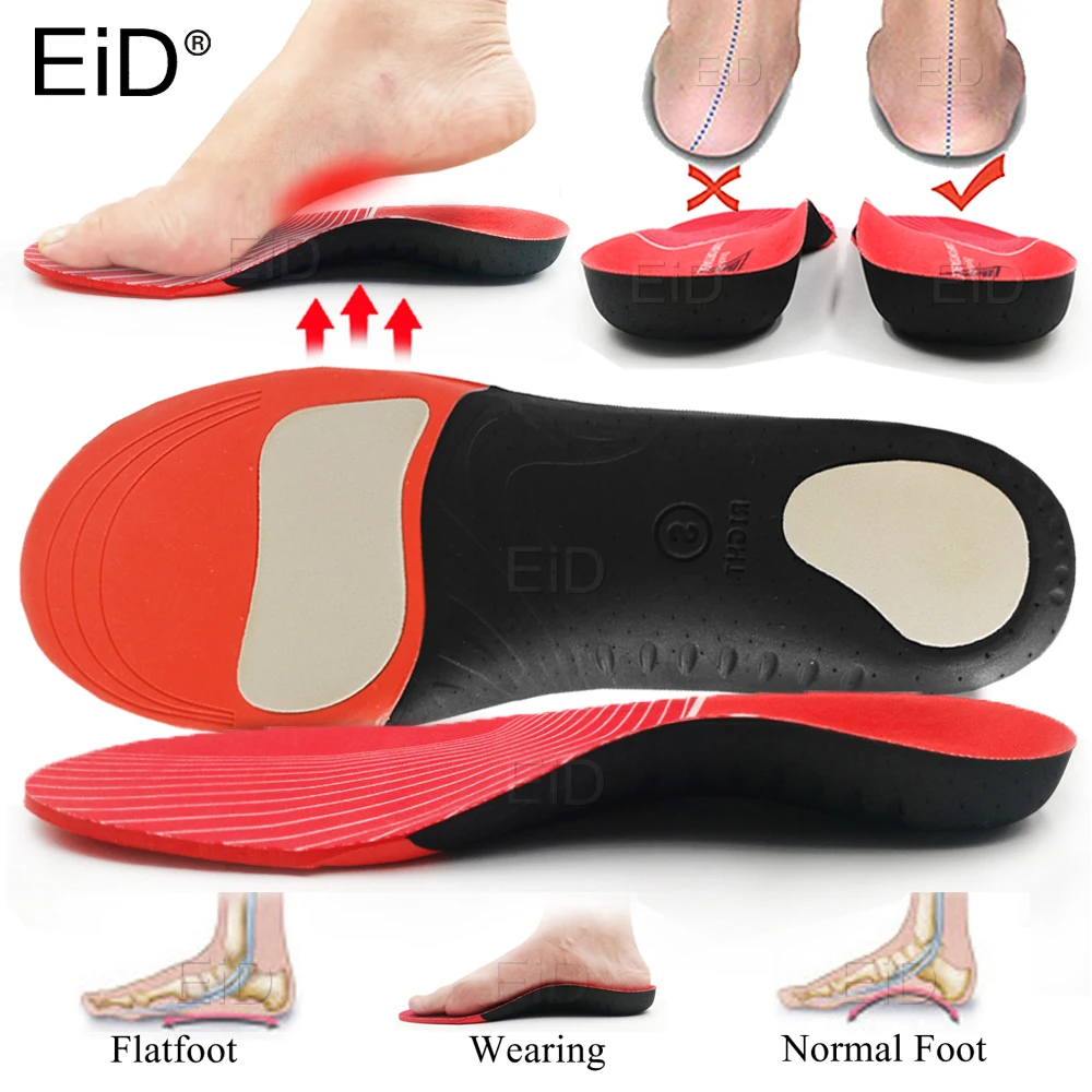 EiD EVA Спортивная ортопедическая обувь стельки на плоской подошве арка поддержка