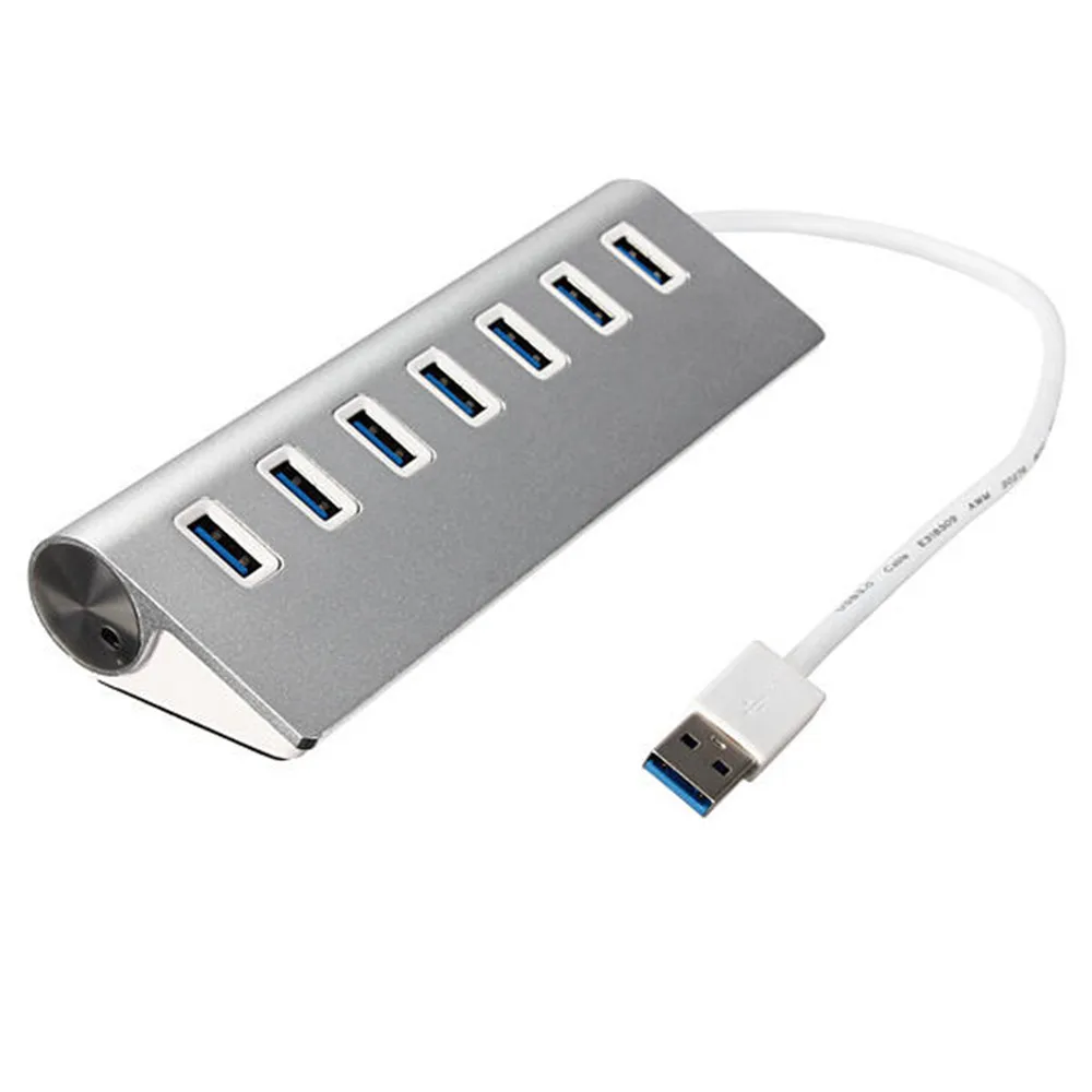 7 Ports USB 3.0 Hub High Quality USB Splitter Adapter Super Speed Up To 5Gbs for Computer USB Hub for Laptop -Silver
7 Ports USB 3.0 Hub High Quality USB Splitter Adapter Super Speed Up To 5Gbs for Computer USB Hub for Laptop -Silver