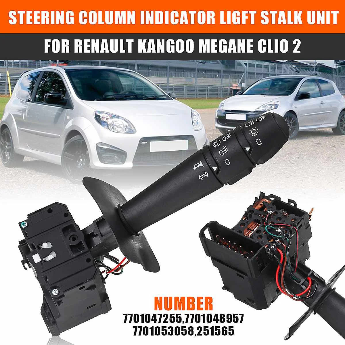 1PC Steering Column Indicator Light Stalk Unit For Renault Kangoo Megane I Clio 2 # 7701047255, 7701048957, 7701053058, 251565
1PC Steering Column Indicator Light Stalk Unit For Renault Kangoo Megane I Clio 2 # 7701047255, 7701048957, 7701053058, 251565