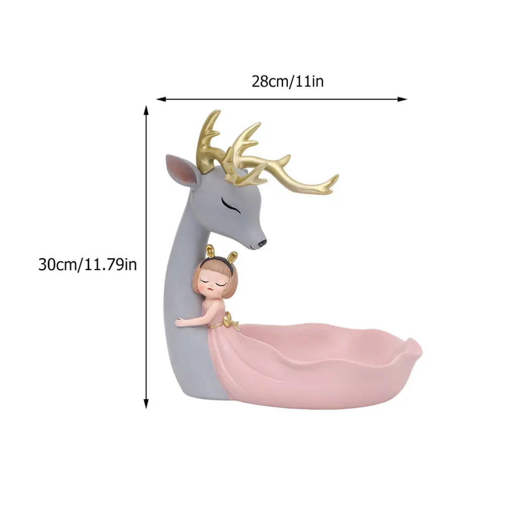 1Pc Elk Girl Shaped Storage Plate Creative Cartoon Adornment Home Decor Grey 
1Pc Elk Girl Shaped Storage Plate Creative Cartoon Adornment Home Decor Grey