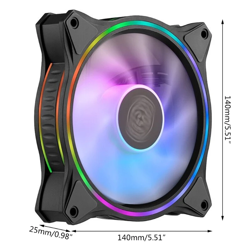 MF140 12V/4PIN PC Computer Case CPU Cooling Fan Addressable PWM RGB Lighting Cooler Radiator Replaces Fans
MF140 12V/4PIN PC Computer Case CPU Cooling Fan Addressable PWM RGB Lighting Cooler Radiator Replaces Fans