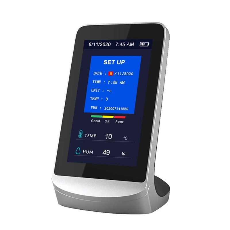 Gas Detector Air Quality Monitor CO2 Meter Air Analyzer CO2 Detector CO2 Sensor CO2 Monitor Breathing Analyzer
Gas Detector Air Quality Monitor CO2 Meter Air Analyzer CO2 Detector CO2 Sensor CO2 Monitor Breathing Analyzer