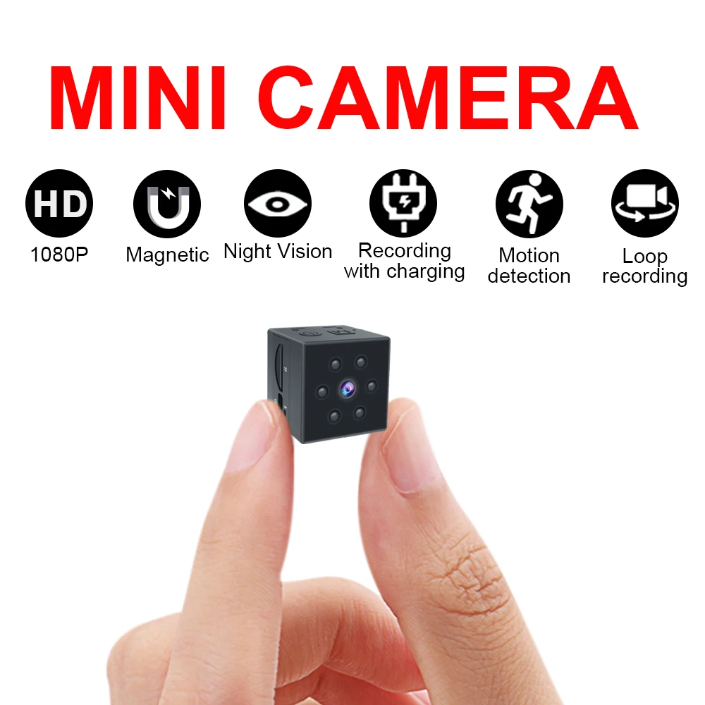 

Мини-камера HD 1080P, микро-камера, цифровая Магнитная камера для обнаружения движения, циклическая запись, внутренняя видеокамера
