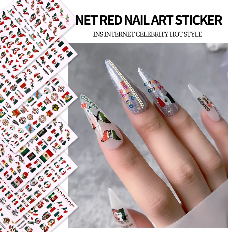 Misscheering 6/12 Pcs Constellations Nail Sticker for Art Decoration Fashion Mexican Flag Stickers and Decals for Manicure
Misscheering 6/12 Pcs Constellations Nail Sticker for Art Decoration Fashion Mexican Flag Stickers and Decals for Manicure