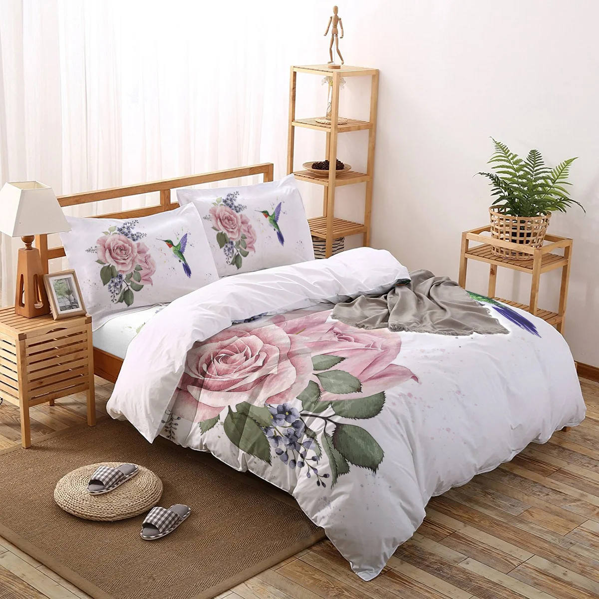 Hummingbird Pink Flower White Pattern Bedding Set Sheet Linens Twin Size Duvet Cover Set For Bed Cover Pillowcase For Home
Hummingbird Pink Flower White Pattern Bedding Set Sheet Linens Twin Size Duvet Cover Set For Bed Cover Pillowcase For Home