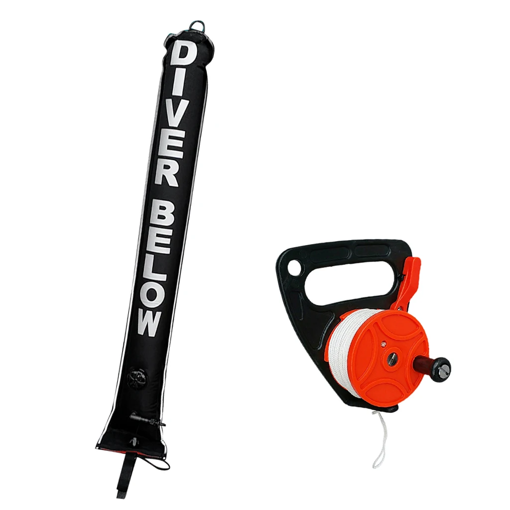 High Visibility 4 feet Scuba Diving Surface Marker Buoy (SMB) Sausage Tube Floater and Safety Dive Wreck Cave Reel Spool
High Visibility 4 feet Scuba Diving Surface Marker Buoy (SMB) Sausage Tube Floater and Safety Dive Wreck Cave Reel Spool