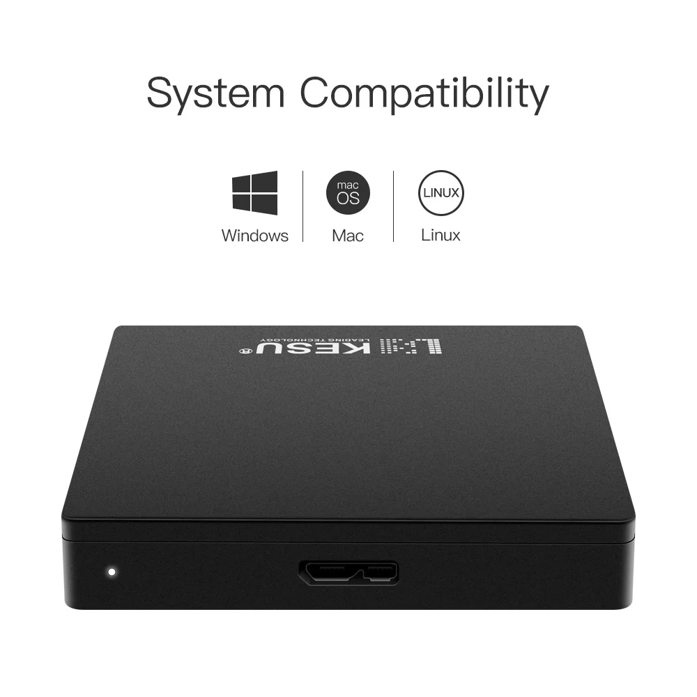 Внешний жесткий диск KESU 160 Гб USB3.0 SATA портативный HDD совместимый с Xbox One/Xbox