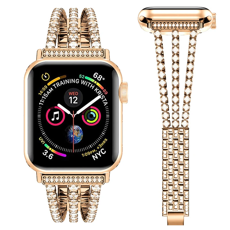 Bling Bracelet for Apple Watch 6 Band 40mm SE Strap 44mm Stainless Steel Wristband for IWatch Series 5 4 Applewatch 3 42mm 38mm
Bling Bracelet for Apple Watch 6 Band 40mm SE Strap 44mm Stainless Steel Wristband for IWatch Series 5 4 Applewatch 3 42mm 38mm