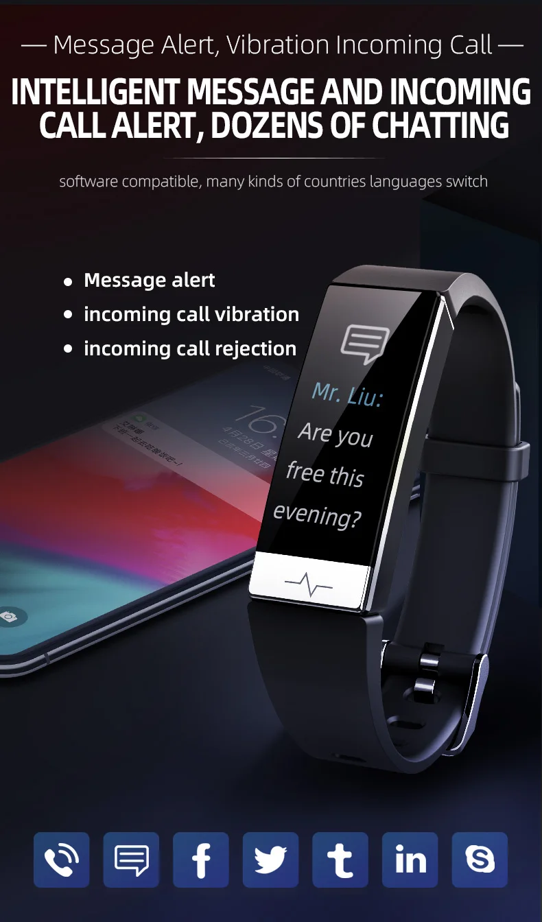 Y91 Smart Bracelet IP68 ECG+PPG Waterproof SmartWatch Message Reminder Bluetooth 4.0 Wristband for Android 4.4 IOS 9.0 watches
Y91 Smart Bracelet IP68 ECG+PPG Waterproof SmartWatch Message Reminder Bluetooth 4.0 Wristband for Android 4.4 IOS 9.0 watches