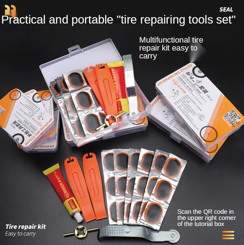 Bicycle Tire Repair Kit Set Inner Tube Tire Patch Glue Tire Repair Film Repair Fluid Artifact Essential Tools For Cycling Riding
Bicycle Tire Repair Kit Set Inner Tube Tire Patch Glue Tire Repair Film Repair Fluid Artifact Essential Tools For Cycling Riding