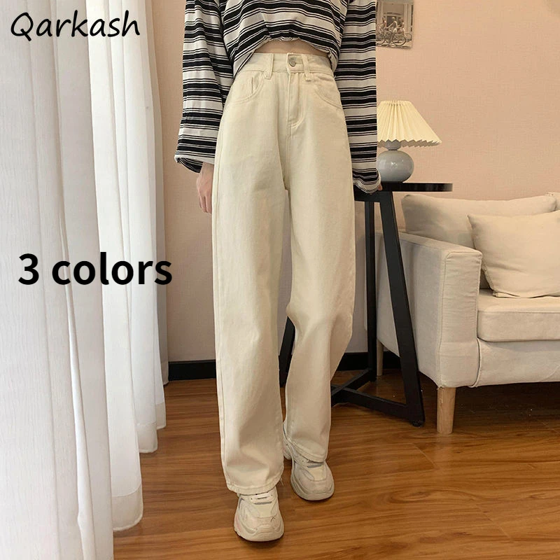 Jeans Women Spring 3 Colors Full-length All-match Simple Pockets Vintage Solid Clothing Stylish Streetwear Straight Newest Ins
Jeans Women Spring 3 Colors Full-length All-match Simple Pockets Vintage Solid Clothing Stylish Streetwear Straight Newest Ins