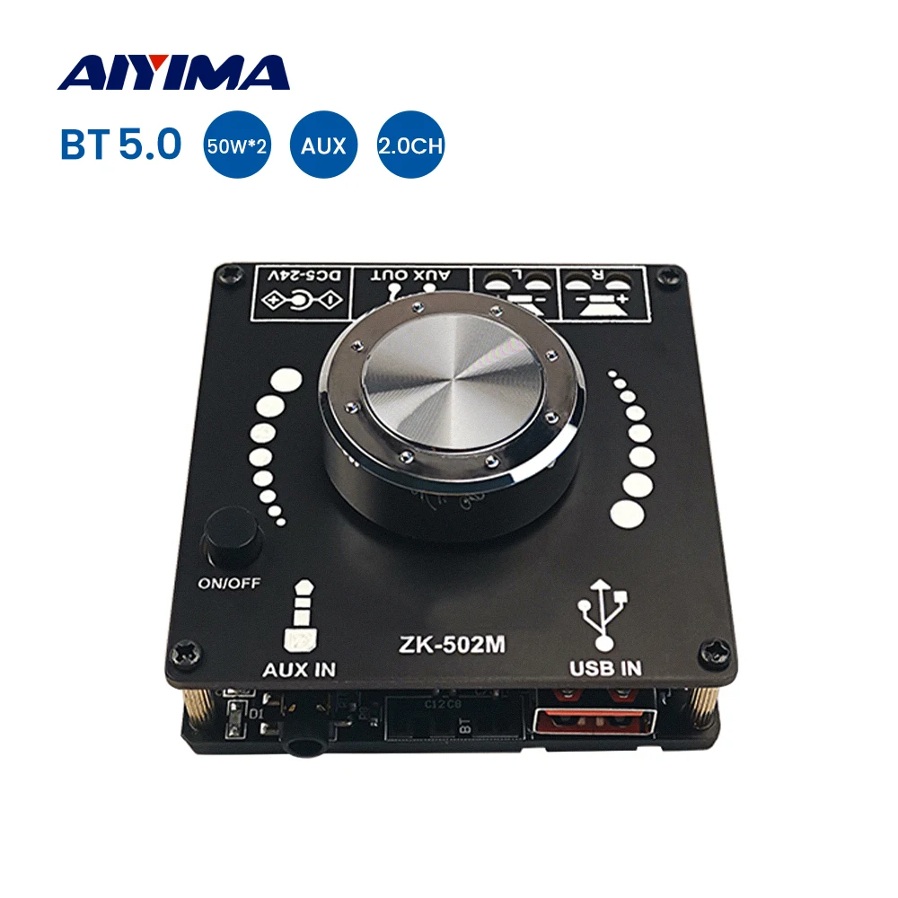 AIYIMA TPA3116D2 аудио усилитель мощности стерео Bluetooth-совместимый HiFi Класс D TPA3116 USB