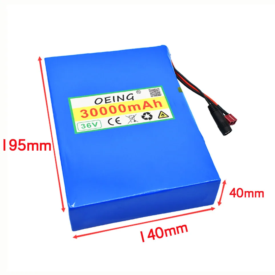 NEW 36V battery 10S4P 30000mah 18650 Li ion battery pack is suitable for eBike electric vehicles bicycles and motorcycle
NEW 36V battery 10S4P 30000mah 18650 Li ion battery pack is suitable for eBike electric vehicles bicycles and motorcycle