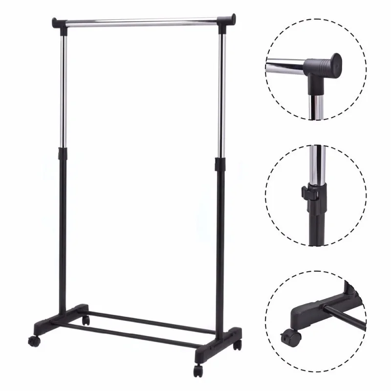 Adjustable Rolling Clothes Hanger Coat Rack Floor Hanger Storage Wardrobe Clothing Drying Racks With Shoe Rac
Adjustable Rolling Clothes Hanger Coat Rack Floor Hanger Storage Wardrobe Clothing Drying Racks With Shoe Rac