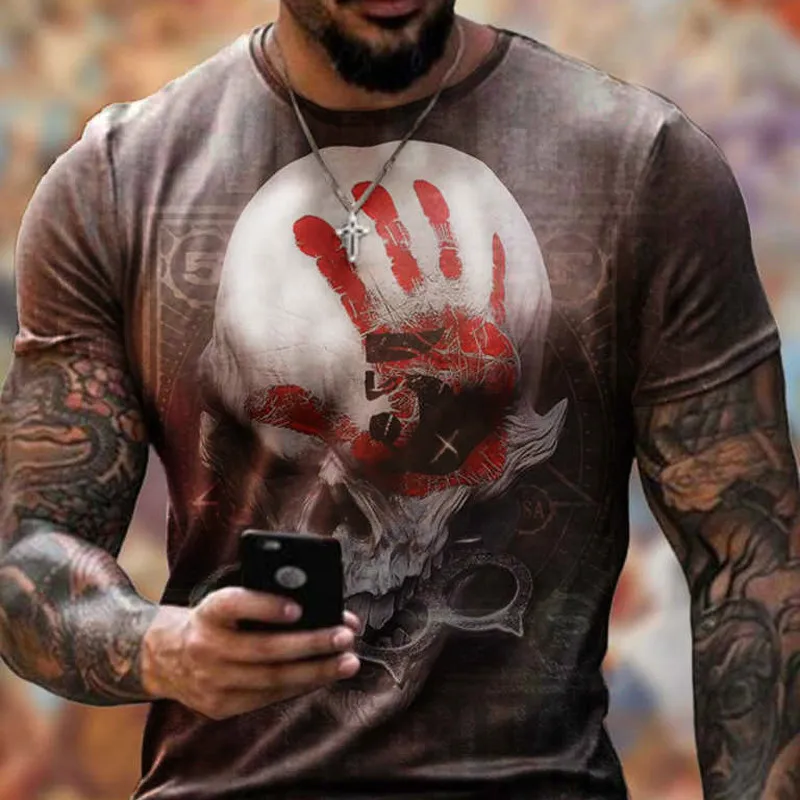 2021 Summer Sports Cool Man 3D Printing Skull Horror T-Shirt Street Fashion Trend Leisure T-Shirt Travel Short Sleeve Hot Sale
2021 Summer Sports Cool Man 3D Printing Skull Horror T-Shirt Street Fashion Trend Leisure T-Shirt Travel Short Sleeve Hot Sale