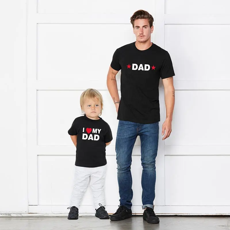 2021new DAD print Family Matching short t shirt clothes black Cotton Matching Family Look Outfits for Dad and Son Tshirt
2021new DAD print Family Matching short t shirt clothes black Cotton Matching Family Look Outfits for Dad and Son Tshirt