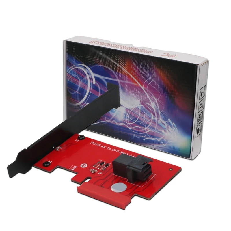 PCI Express 4.0 X4 Host Adapter Card with SFF-8643 Mini-SAS HD 36Pin Connector for U.2 (SFF-8639) PCIe-NVMe SSD
PCI Express 4.0 X4 Host Adapter Card with SFF-8643 Mini-SAS HD 36Pin Connector for U.2 (SFF-8639) PCIe-NVMe SSD