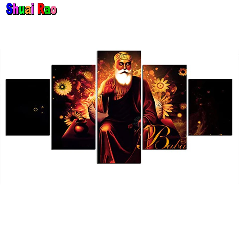 5 panel set Guru Nanak dev ji Diy 5d diamond painting full drill mosaic religion diamond embroidery cross stitch religious art
5 panel set Guru Nanak dev ji Diy 5d diamond painting full drill mosaic religion diamond embroidery cross stitch religious art