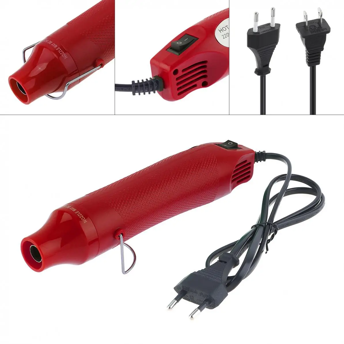 110V/220V 300W Heat Gun Electric Blower with Shrink Plastic Surface and EU / US Plug for Heating DIY Accessories
110V/220V 300W Heat Gun Electric Blower with Shrink Plastic Surface and EU / US Plug for Heating DIY Accessories