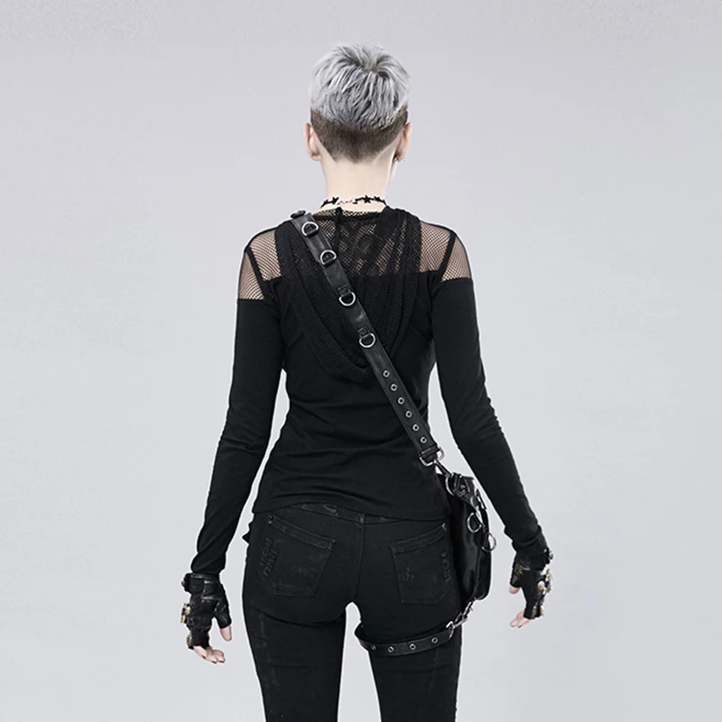 Punk Rivet Women Waist Bags PU Leather Men Drop Leg Bag Motorcycle Thigh Belt Fanny Pack Thic Messenger Shoulder Crossbody | Багаж и сумки