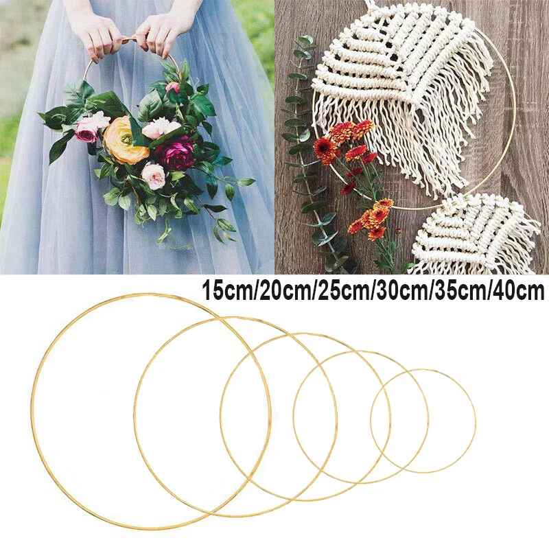 15-40cm Gold Iron Metal Ring Hoop Wreath Garland Floral Wreath Handmade Flowers Metal Hoop Wedding Birthday Baby Shower Decor
15-40cm Gold Iron Metal Ring Hoop Wreath Garland Floral Wreath Handmade Flowers Metal Hoop Wedding Birthday Baby Shower Decor