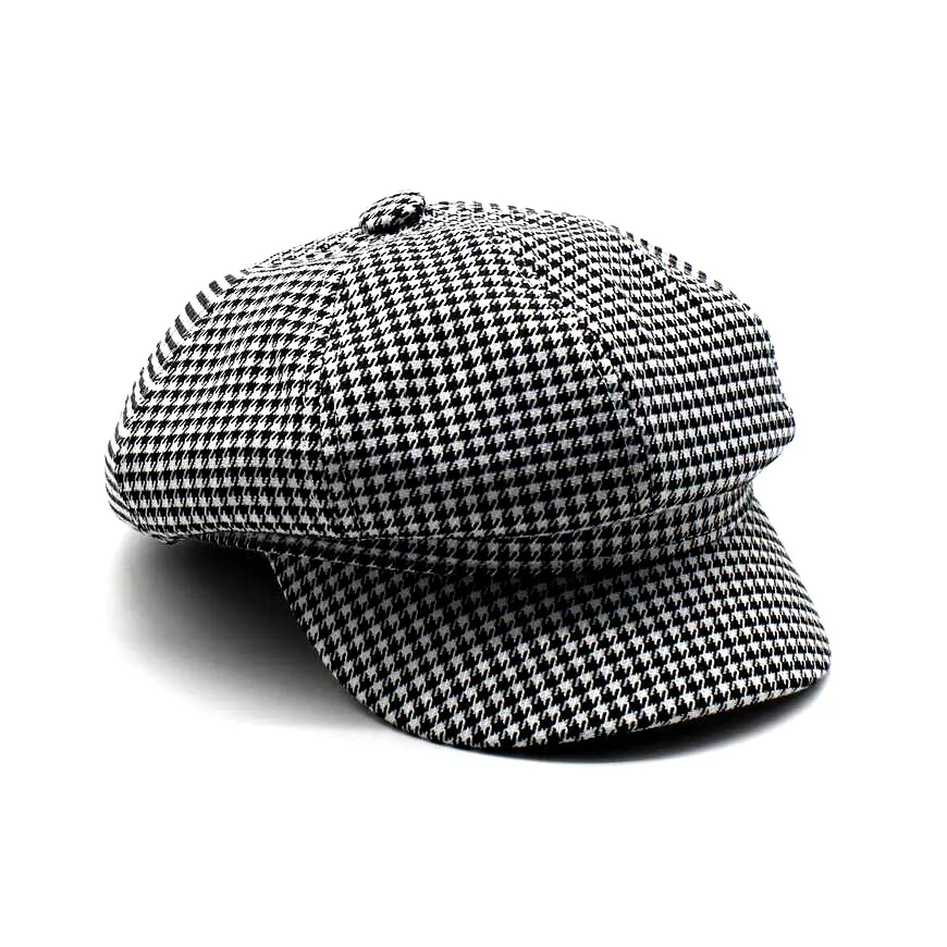 Women Houndstooth Baker Boy Hat Girls Black White Checked Baseball Cap Octagonal Hat Newsboy Hats Printed Winter Hat
Women Houndstooth Baker Boy Hat Girls Black White Checked Baseball Cap Octagonal Hat Newsboy Hats Printed Winter Hat
