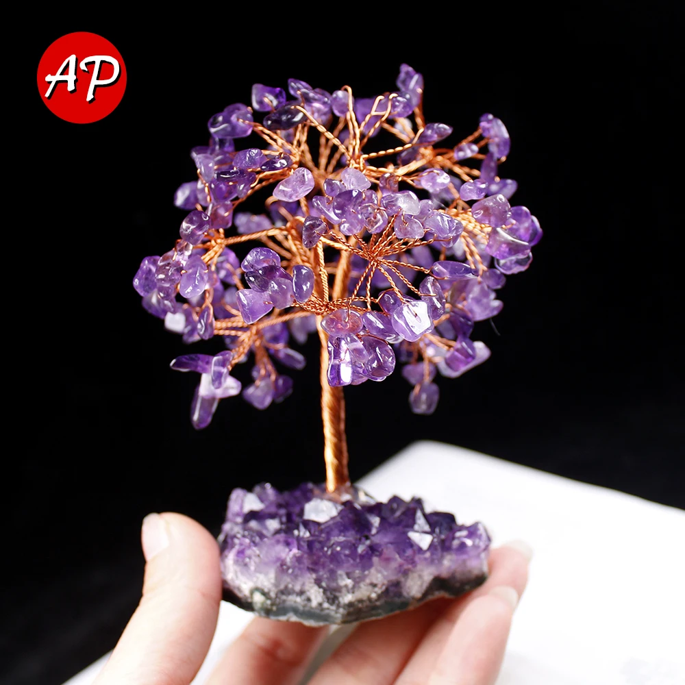 1pc Natural Amethyst Cluster Base Bonsai Money Tree Crystal Handicraft Lucky Feng Shui Ornaments Home Decor
1pc Natural Amethyst Cluster Base Bonsai Money Tree Crystal Handicraft Lucky Feng Shui Ornaments Home Decor