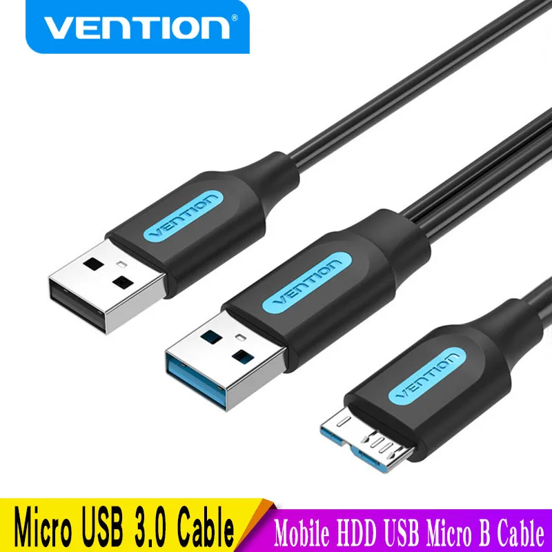 Фото Vention Micro USB 3 0 кабель 5 Гбит/с высокоскоростной для передачи данных с источником